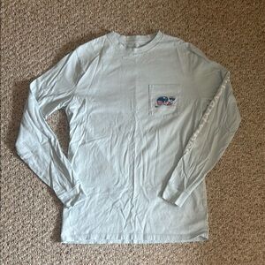 Vineyard Vines Light Blue Long Sleeve Hockey Tee